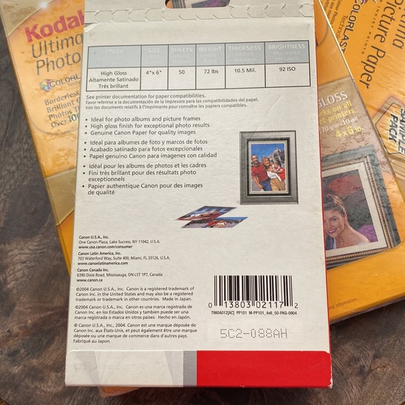 Genuine Kodak Canon Ultima Photo picture Paper 4x6 in. High Gloss ultra glossy - Picture 3 of 7
